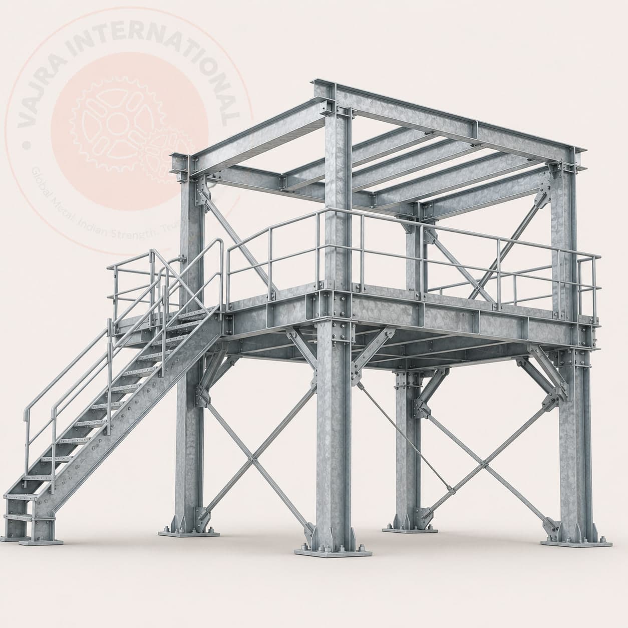 Steel Structures, Hot-dip galvanized · Solar · Heavy fabrication | Vajra International, manufacturer & exporter, Howrah, India