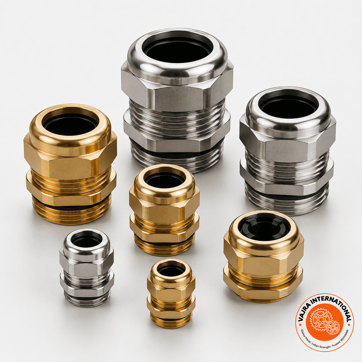 Brass Cable Glands Cable Lugs & Glands technical drawing 1 — Vajra International manufacturer India