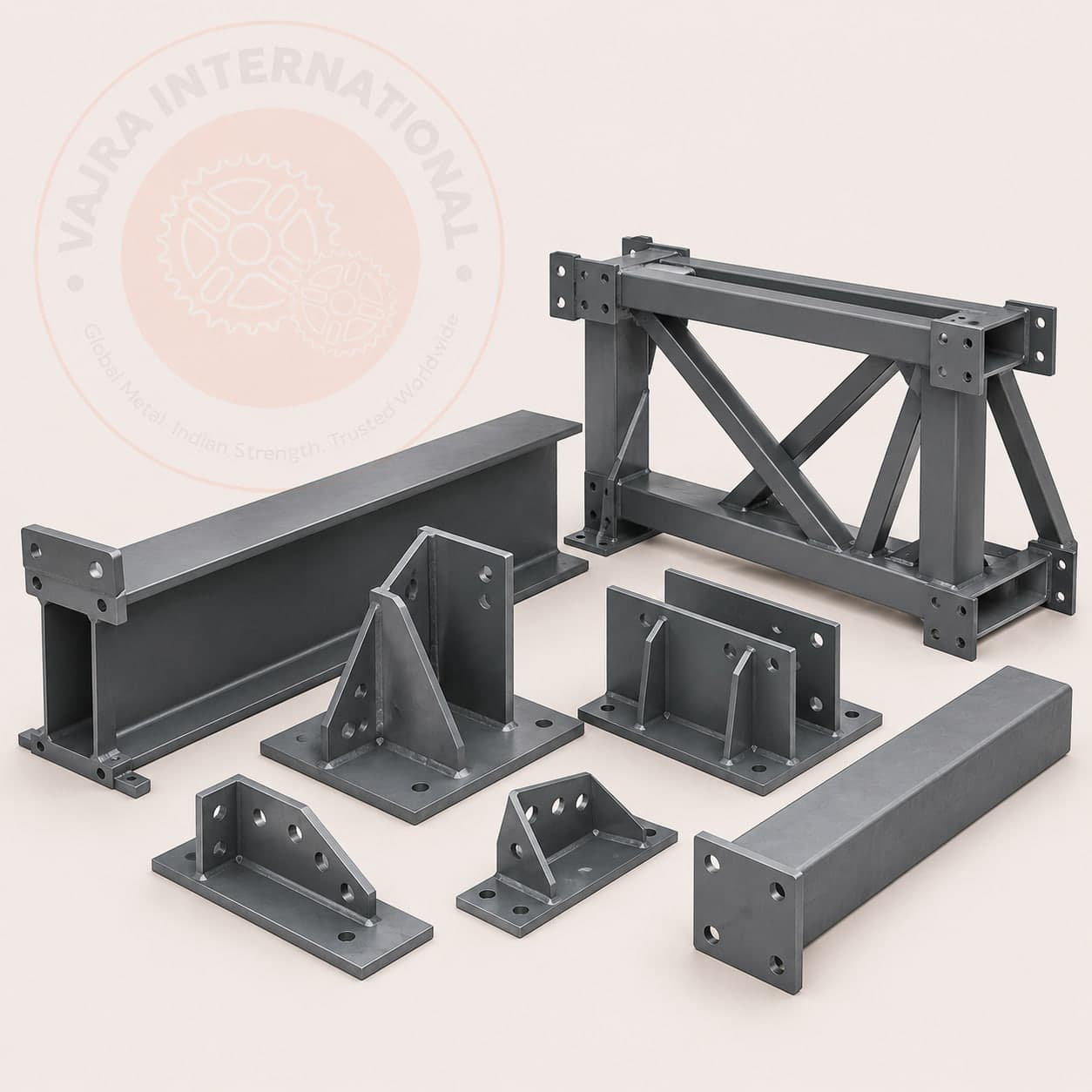 Ground-Mount Structures, Solar Panel Mounting Structures – view 3 Ground-Mount Structures, Solar Panel Mounting Structures. Manufactured and exported by Vajra International, Howrah, India.