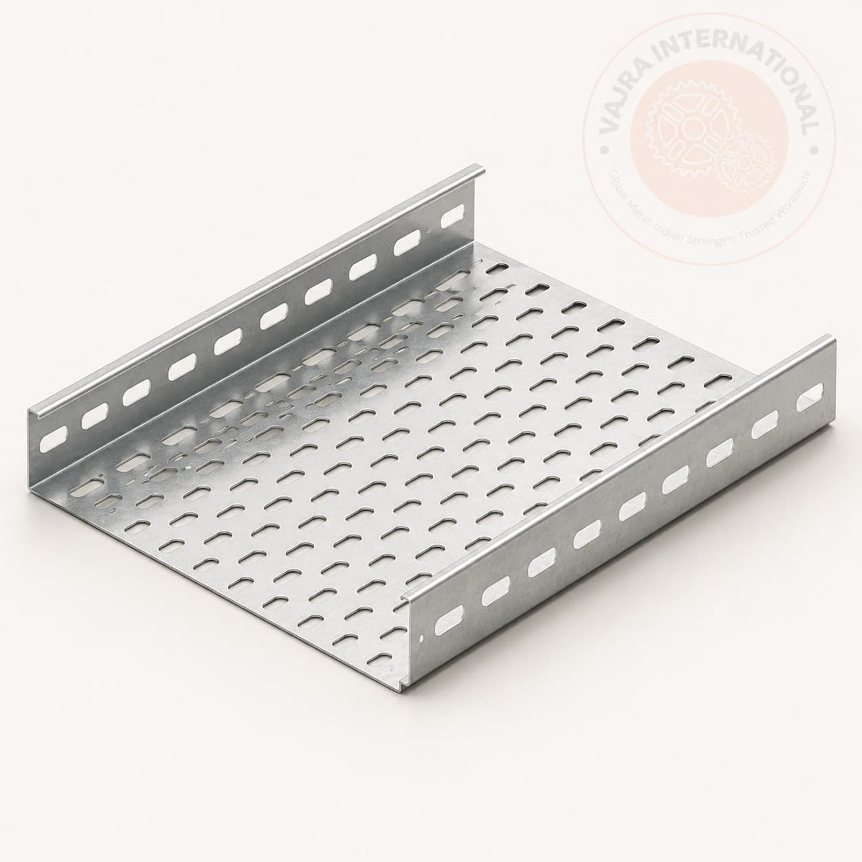 Perforated Cable Tray, Cable Trays Perforated Cable Tray, Cable Trays. Manufactured and exported by Vajra International, Howrah, India.