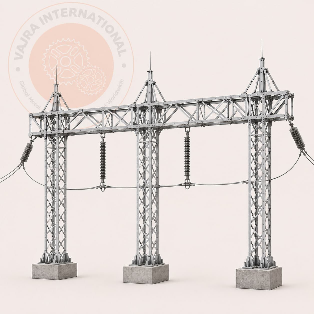 Lattice Tower Members, Tower Fabrication & Assemblies – view 5 Lattice Tower Members, Tower Fabrication & Assemblies. Manufactured and exported by Vajra International, Howrah, India.
