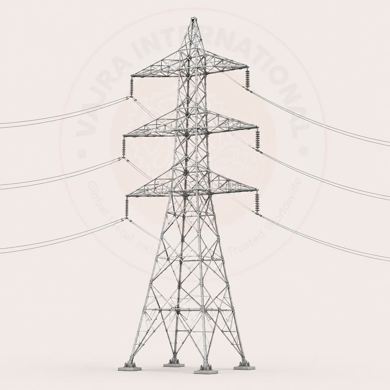 Lattice Tower Members, Tower Fabrication & Assemblies – view 3 Lattice Tower Members, Tower Fabrication & Assemblies. Manufactured and exported by Vajra International, Howrah, India.